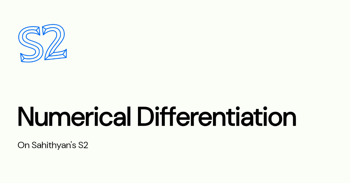 Numerical Differentiation Sahithyan S S2
